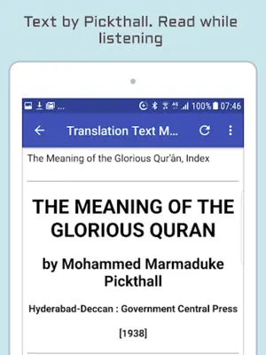 Quran English MP3 & ebook android App screenshot 0